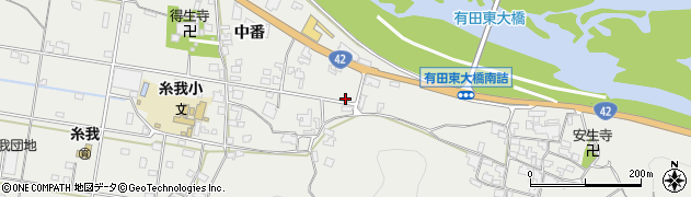 和歌山県有田市糸我町中番164周辺の地図