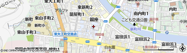 鍋料理 富田町 かんの周辺の地図
