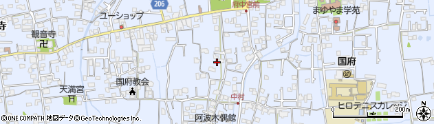 徳島県徳島市国府町中183周辺の地図