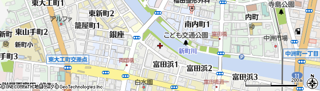 徳島大正銀行　従業員組合・書記局周辺の地図