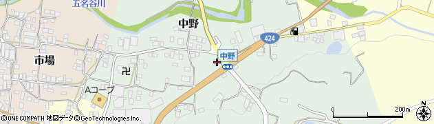 和歌山県有田郡有田川町中野185周辺の地図