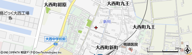 愛媛県今治市大西町新町周辺の地図
