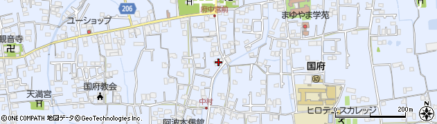 徳島県徳島市国府町中154周辺の地図