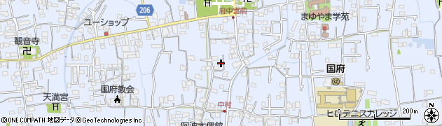 徳島県徳島市国府町中156周辺の地図