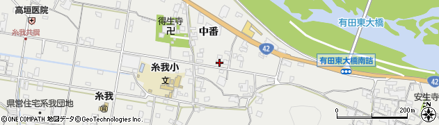 和歌山県有田市糸我町中番207周辺の地図