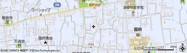 徳島県徳島市国府町中155周辺の地図