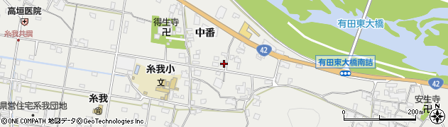 有田川土地改良区周辺の地図
