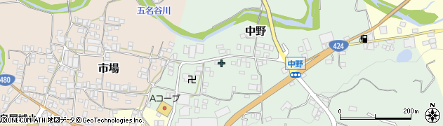 和歌山県有田郡有田川町中野103周辺の地図