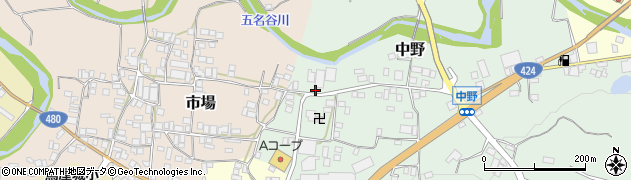 和歌山県有田郡有田川町中野65周辺の地図