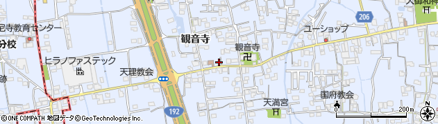徳島県徳島市国府町観音寺356周辺の地図