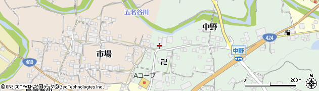 和歌山県有田郡有田川町中野58周辺の地図