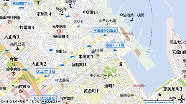 〒794-0018 愛媛県今治市本町の地図
