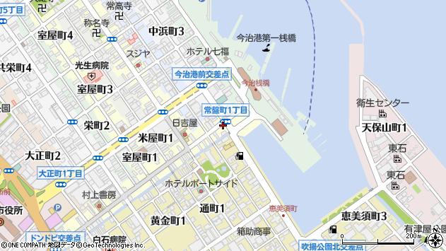 〒794-0015 愛媛県今治市常盤町の地図