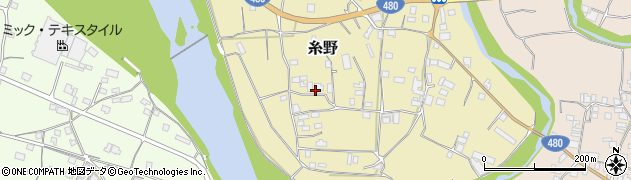 和歌山県有田川町（有田郡）糸野周辺の地図