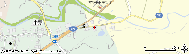 和歌山県有田郡有田川町中野282周辺の地図