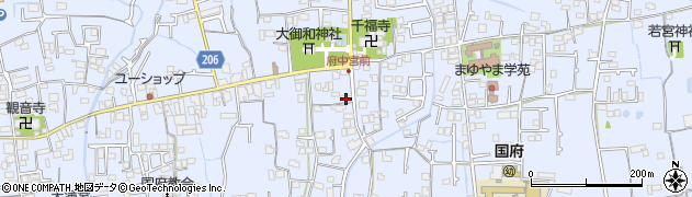 徳島県徳島市国府町中165周辺の地図