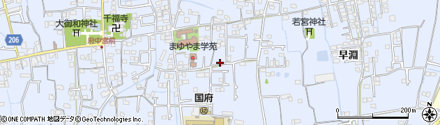 徳島県徳島市国府町中周辺の地図