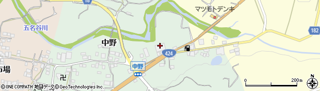 和歌山県有田郡有田川町中野306周辺の地図