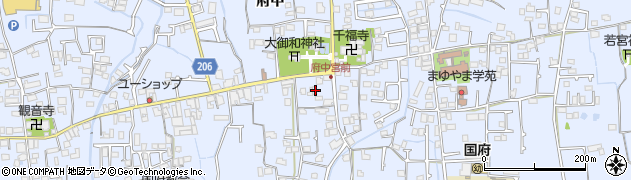 徳島県徳島市国府町中168周辺の地図