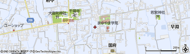 徳島県徳島市国府町中89周辺の地図