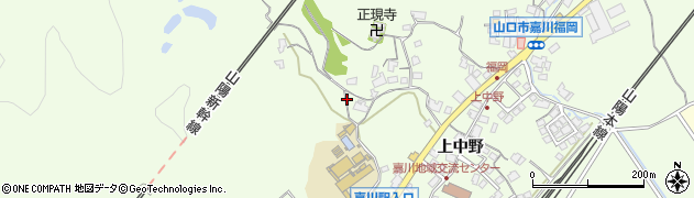 山口県山口市嘉川（上中野）周辺の地図