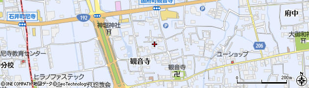 徳島県徳島市国府町観音寺303周辺の地図