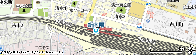 新南陽駅うどん店周辺の地図