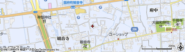 徳島県徳島市国府町観音寺105周辺の地図