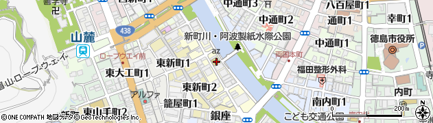 徳島県徳島市東船場町周辺の地図