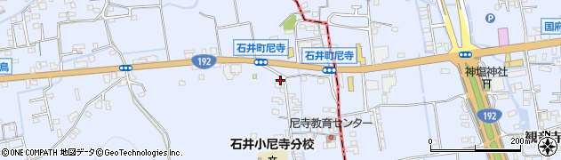 徳島県石井町（名西郡）石井（尼寺）周辺の地図