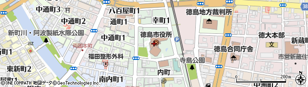 徳島大正銀行徳島市役所 ＡＴＭ周辺の地図