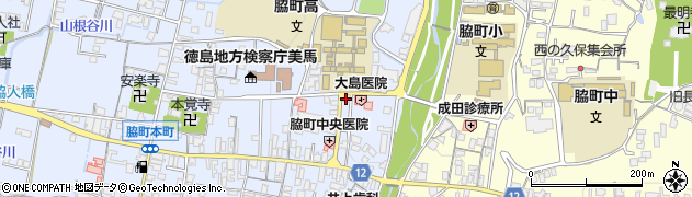タカギベーカリー脇町店周辺の地図