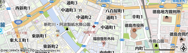 徳島県徳島市両国本町周辺の地図