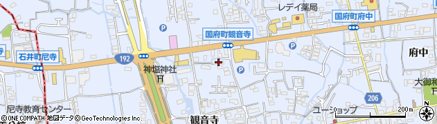 徳島県徳島市国府町観音寺290周辺の地図