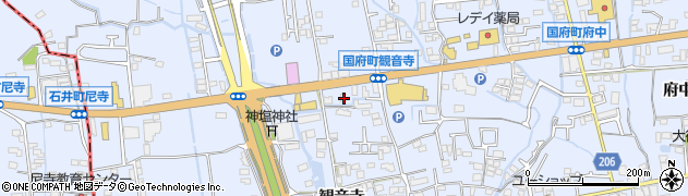 徳島県徳島市国府町観音寺231周辺の地図
