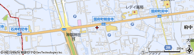 徳島県徳島市国府町観音寺230周辺の地図