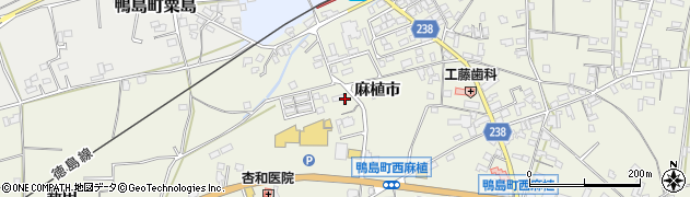 徳島県吉野川市鴨島町西麻植（麻植市）周辺の地図
