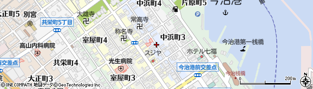愛媛県今治市風早町周辺の地図