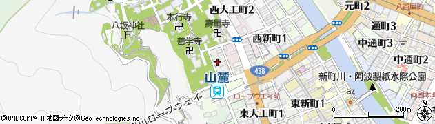 徳島県徳島市西山手町周辺の地図