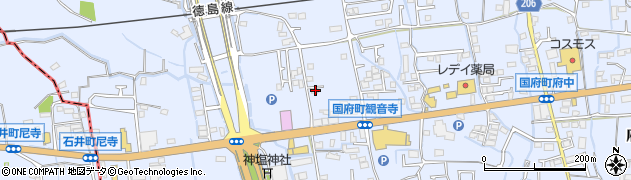 徳島県徳島市国府町観音寺221周辺の地図