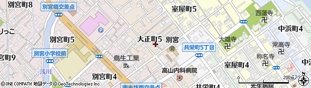 愛媛県今治市大正町周辺の地図