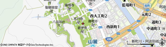 徳島県徳島市寺町周辺の地図