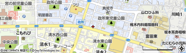 富田タクシー株式会社　事務所周辺の地図