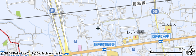 徳島県徳島市国府町観音寺213周辺の地図