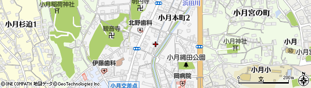 山口県下関市小月本町周辺の地図