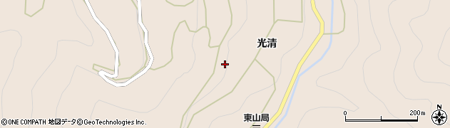 徳島県東みよし町（三好郡）東山（光清）周辺の地図