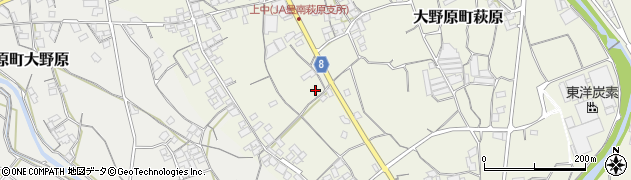 香川県観音寺市大野原町萩原1291周辺の地図
