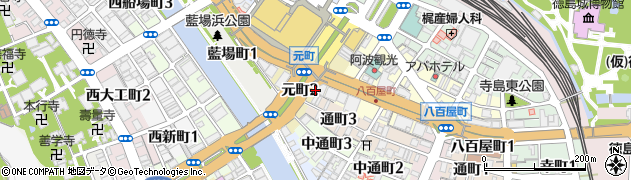 松陰高等学校　徳島学習センター周辺の地図