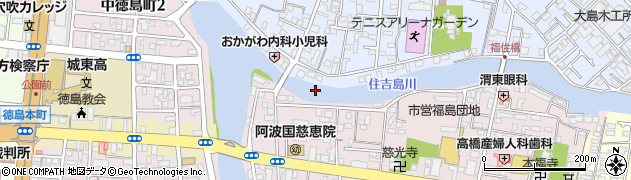 住吉島川周辺の地図