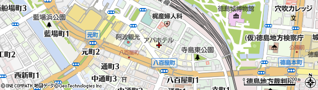 アパホテル徳島駅前周辺の地図